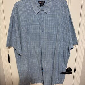 Faded Glory Light Blue Checkered Shirt 3XL